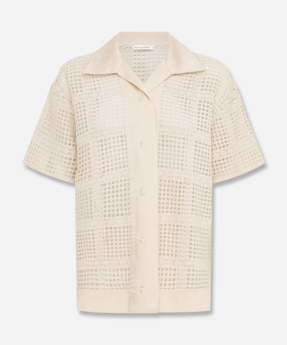 Cotton Grid Grandpa Shirt