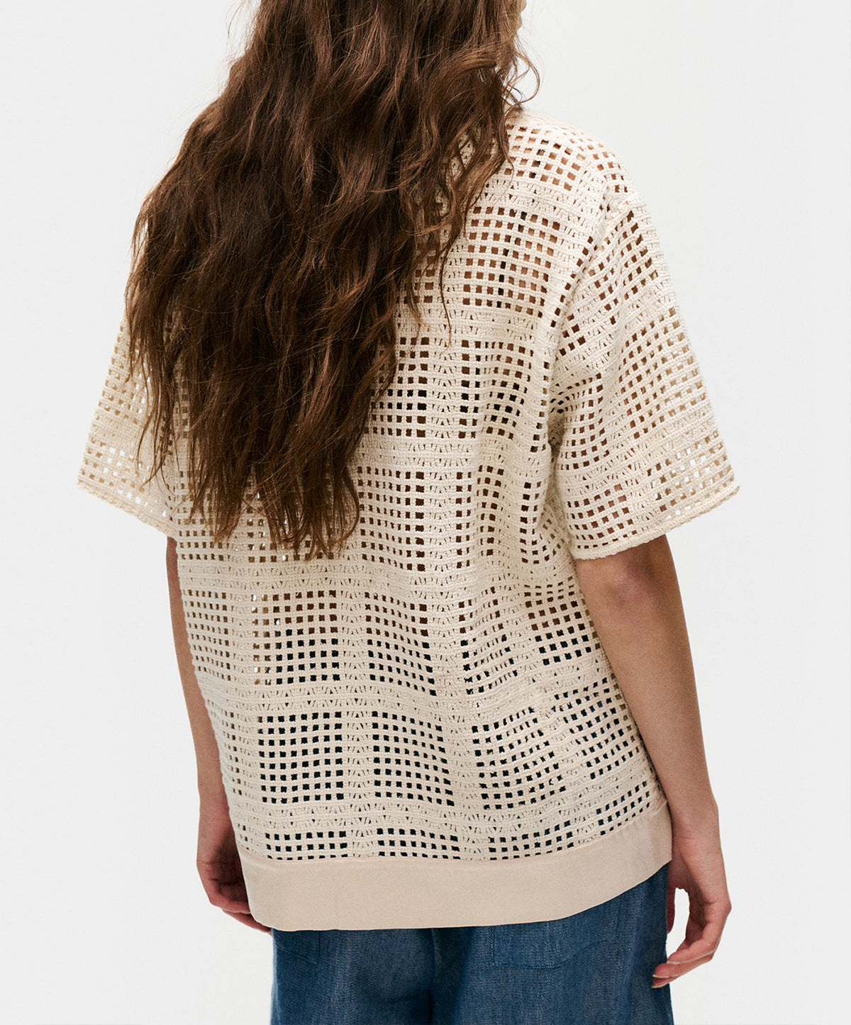Cotton Grid Grandpa Shirt