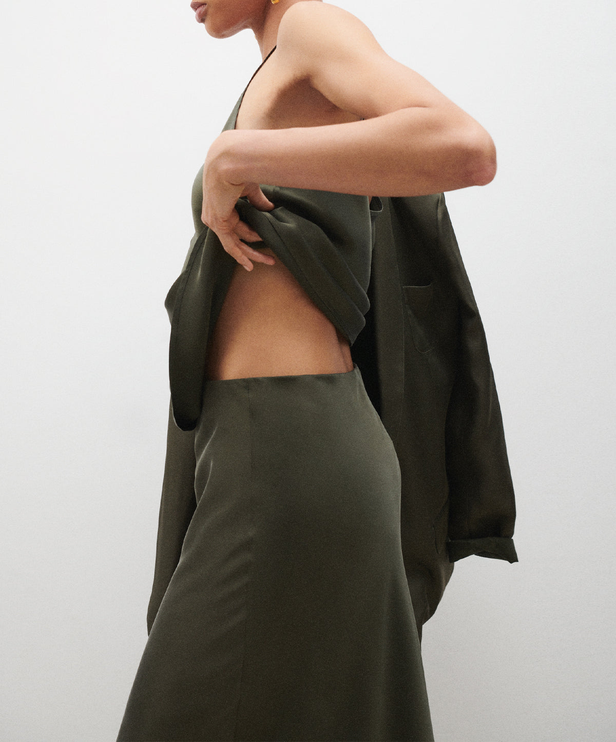 Long Bias Cut Skirt