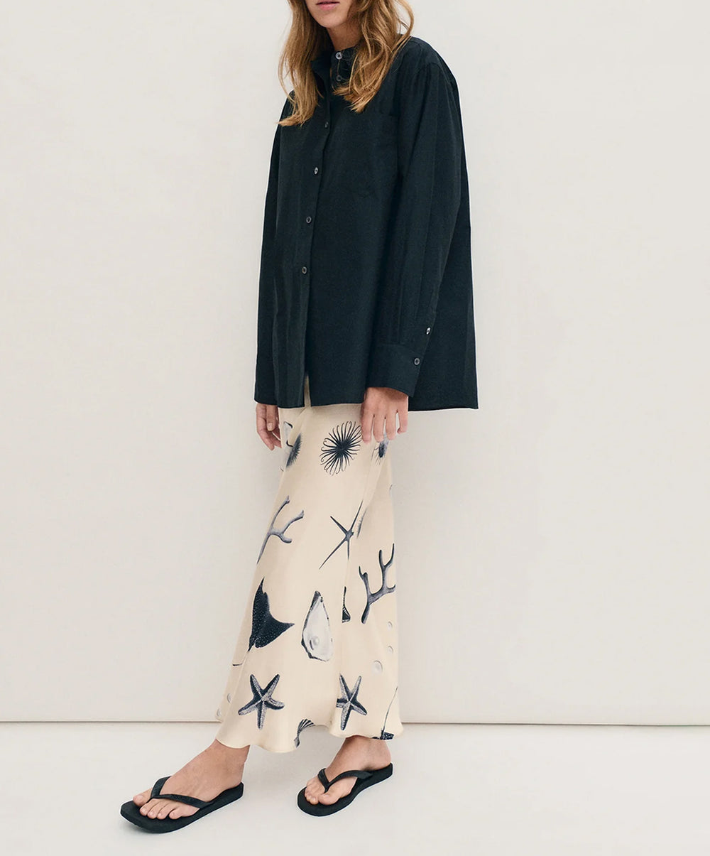Long Bias Cut Skirt