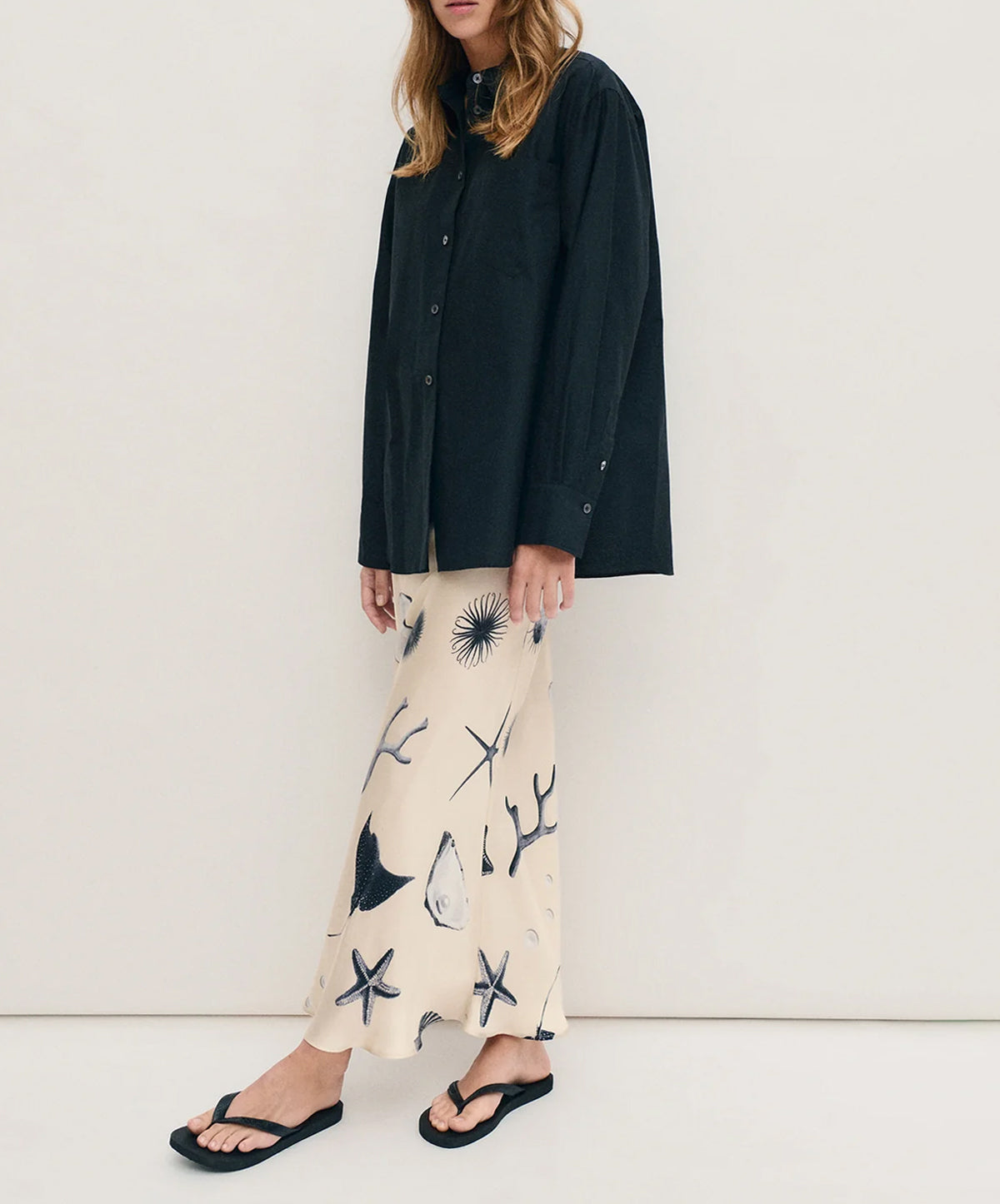 Long Bias Cut Skirt