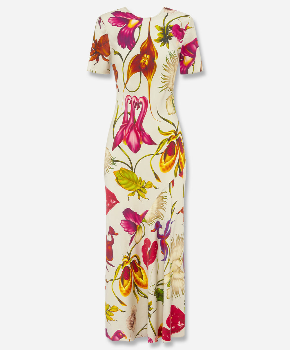 Short Sleeve Bias Dress