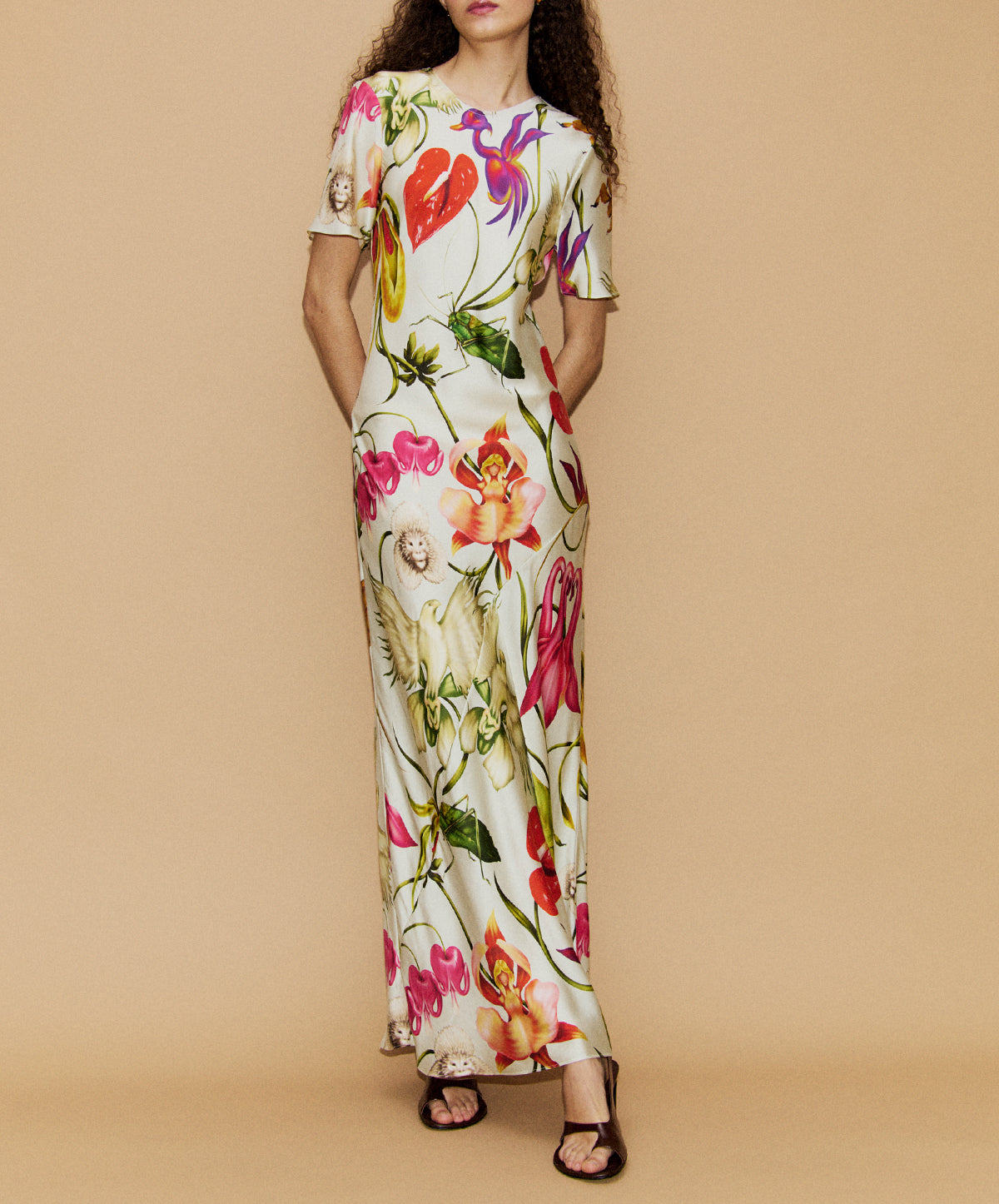 Short Sleeve Bias Dress