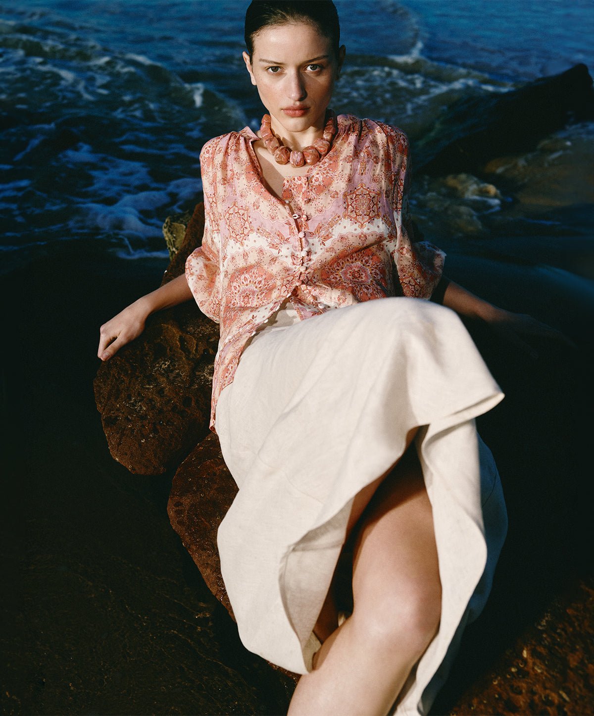 Blend Linen Skirt
