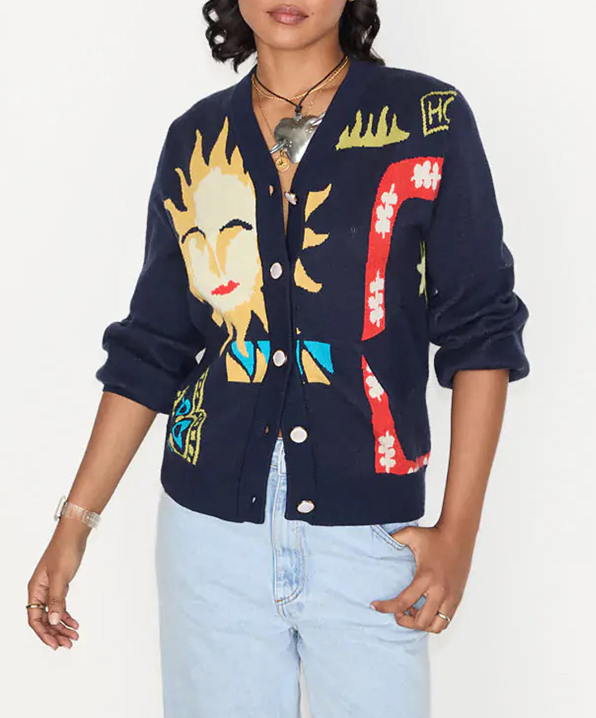 Navy Sundazed Summer Bomber