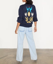 Load image into Gallery viewer, Navy Sundazed Summer Bomber