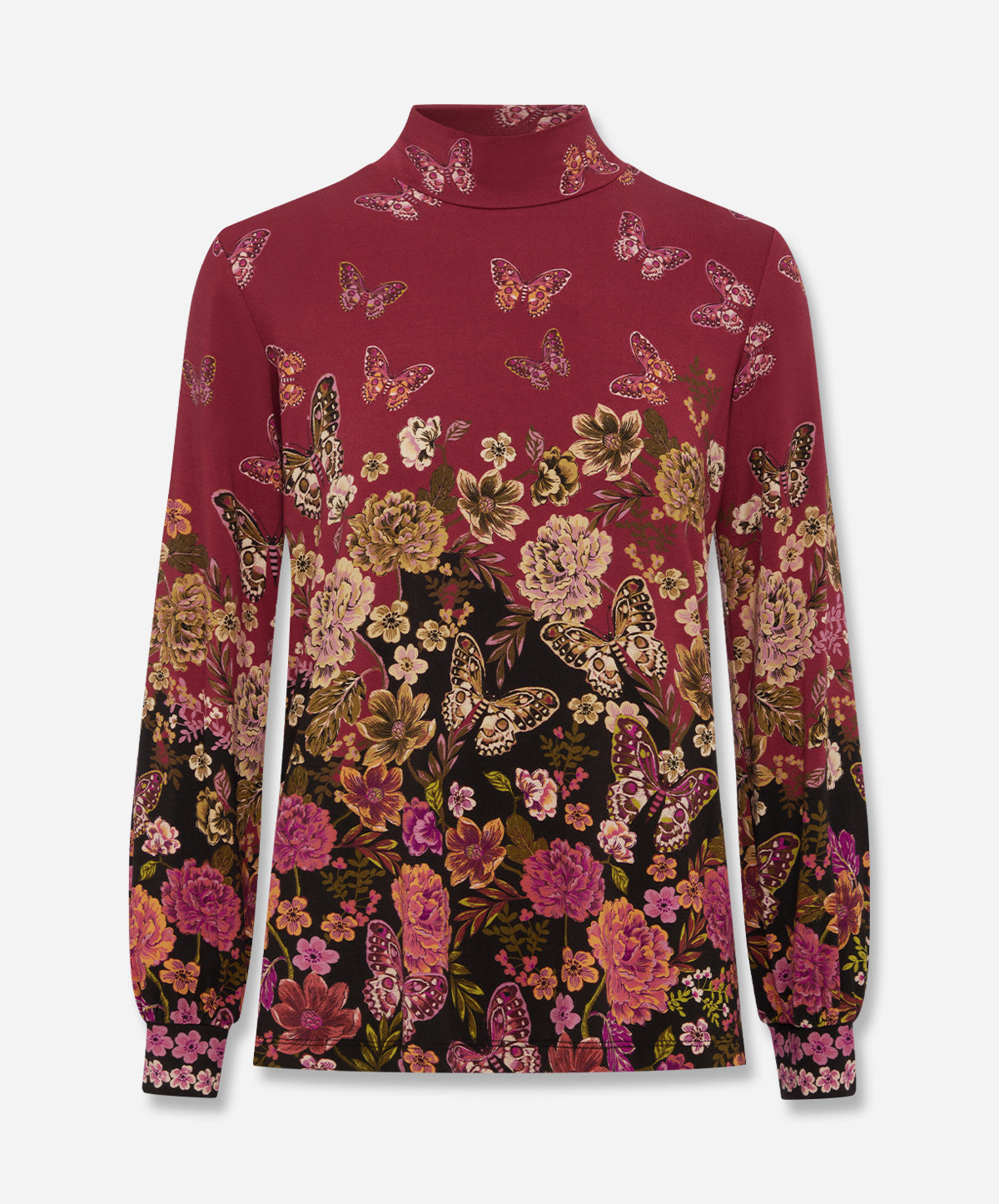 The Janie Favorite Puff Sleeve Mock Neck