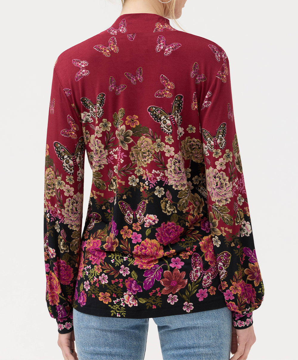 The Janie Favorite Puff Sleeve Mock Neck
