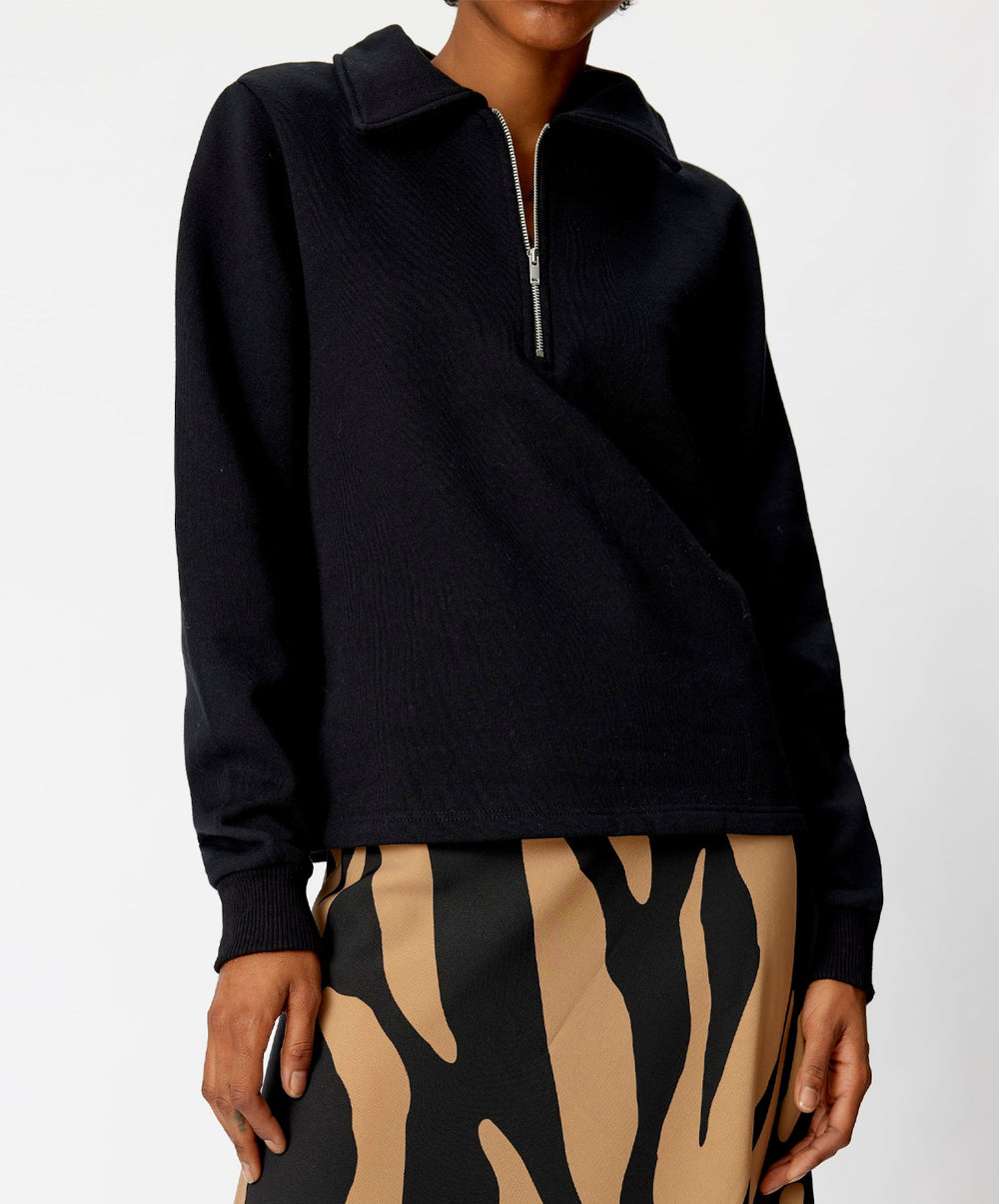 Nankita Zipper Collar Sweatshirt