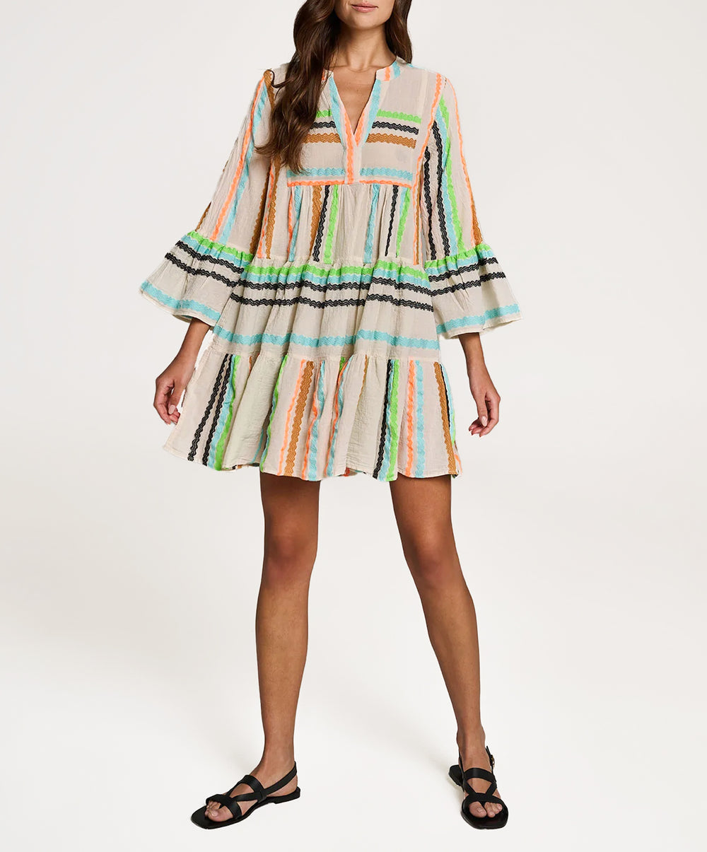 Ella Stripe Jacquard Dress