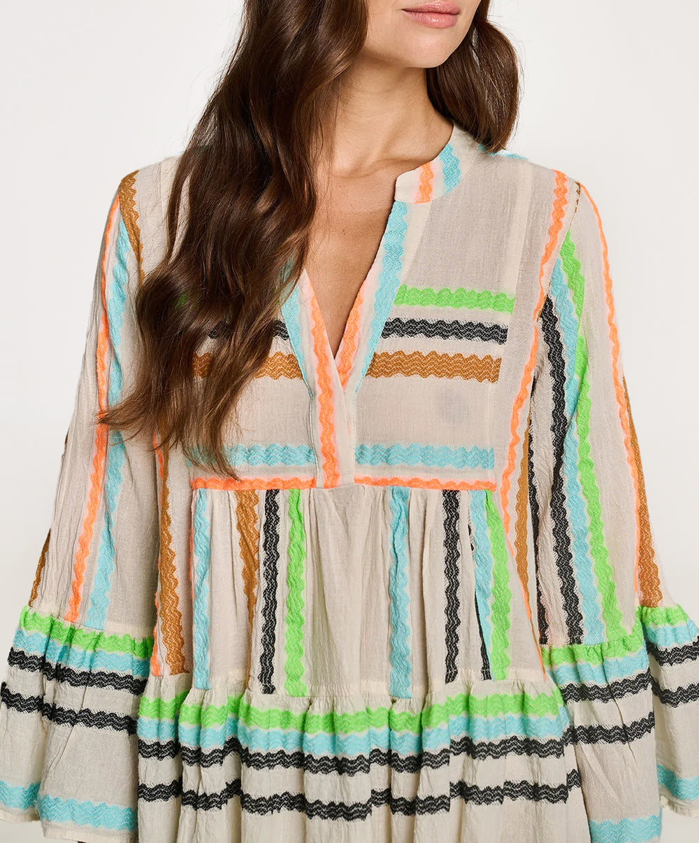 Ella Stripe Jacquard Dress