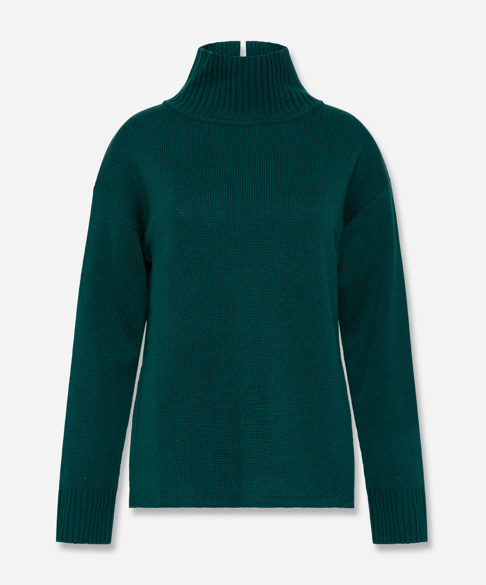 Cropped Funnel Neck Sweater