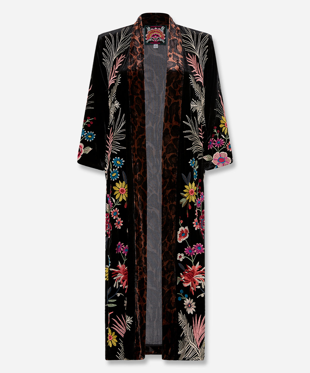 Tiarei Velvet Bishop Sleeve Kimono Coat