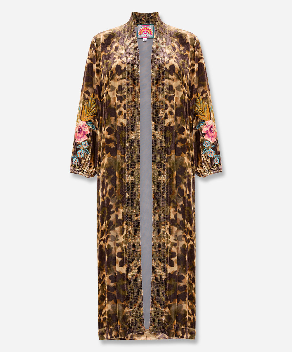 Floralia Bishop Sleeve Kimono Coat