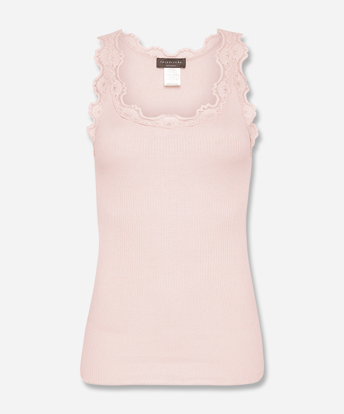 Babette Silk Sleeveless U-Neck Lace Top