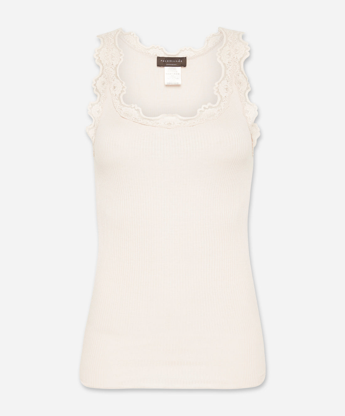 Babette Silk Sleeveless U-Neck Lace Top