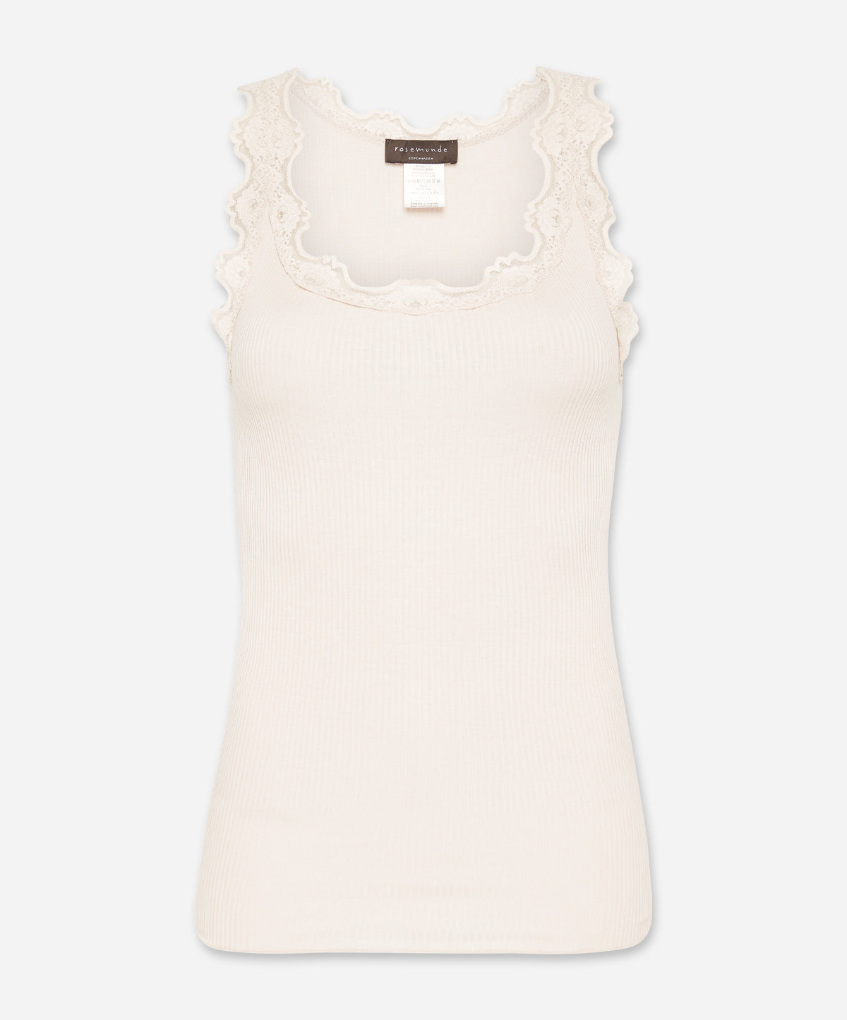 Babette Silk Sleeveless U-Neck Lace Top